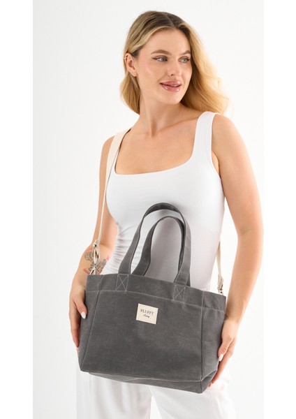 Classic Mumlu Kanvas Su Geçirmez Kadın Omuz El Çantası Lise ve Üniversite Okul Çantası(En:28 Boy:25)