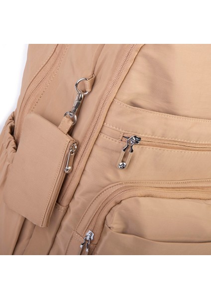 Unisex Büyük Boy Çok Gözlü Hafif Sırt Çantası Kum fırsatları