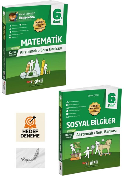 Gizli 6.sınıf Alıştırmalı Matematik Sosyal Bilgiler Soru Bankası Hedef Deneme