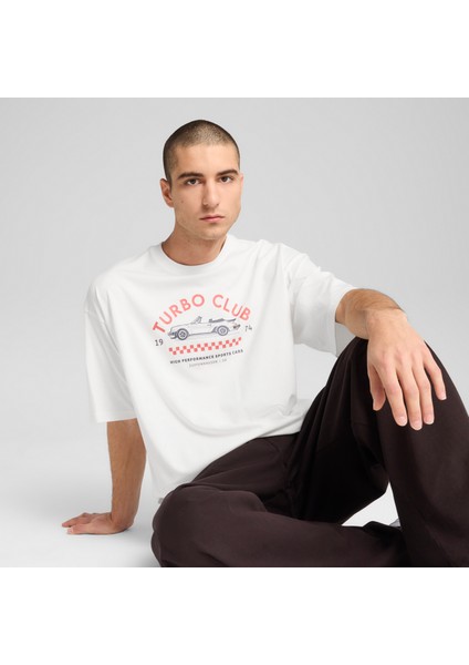 Erkek Puma Pl Graphic Tee 2 Beyaz Erkek T-Shirt