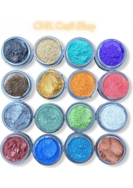 Epoksi Reçine 16LI Toz Pigment Boya Seti 16X10ML Epoksi Reçine Mini Pigment A2