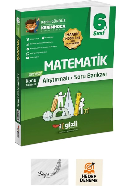 Gizli 6.sınıf Alıştırmalı Matematik Soru Bankası Hedef Deneme