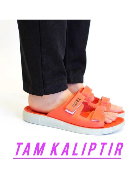 Kadın Ortopedik Çift Cırtlı Tam Kalıp Günlük Rahat Terlik fiyatları