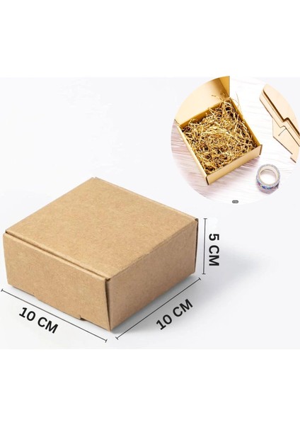 Kilitli e-Ticaret Hediye Kutusu, Kraft Karton Kargo Paketleme Kutusu, 25 Adet, 10X10X5 cm fiyatları