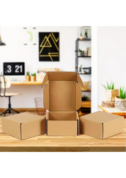 Kilitli e-Ticaret Hediye Kutusu, Kraft Karton Kargo Paketleme Kutusu, 25 Adet, 10X10X5 cm modelleri