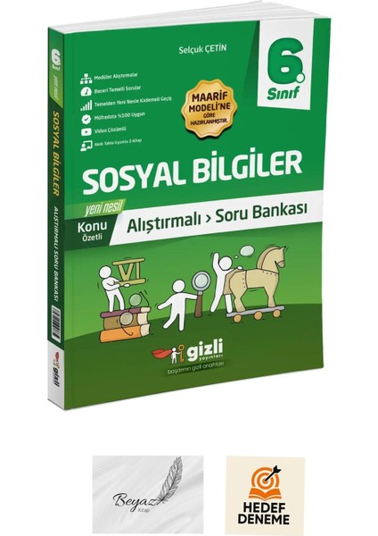 Gizli 6.sınıf Alıştırmalı Sosyal Bilgiler Soru Bankası Hedef Deneme