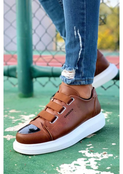 Cbt Mirror Premium Kalite Lastikli Erkek Spor Ayakkabı Taba