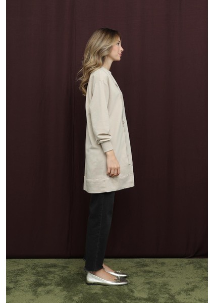 Kadın 10735 Işlemeli ve Fermuarlı Tunik