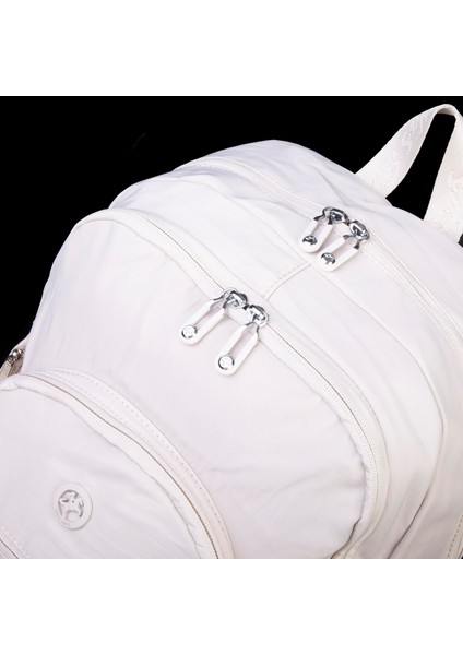 Unisex Hafif Büyük Boy Okul Çantası ve Spor Çantası Çok Gözlü Bej modelleri