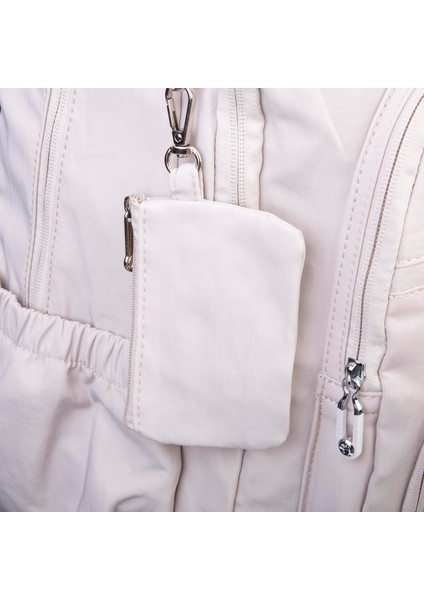 Unisex Hafif Büyük Boy Okul Çantası ve Spor Çantası Çok Gözlü Bej fırsatları