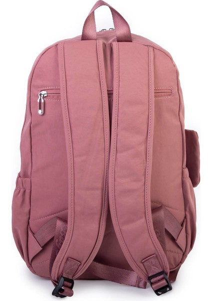 Unisex Hafif Büyük Boy Okul Çantası ve Spor Çantası Çok Gözlü Gül Kurusu fiyatları