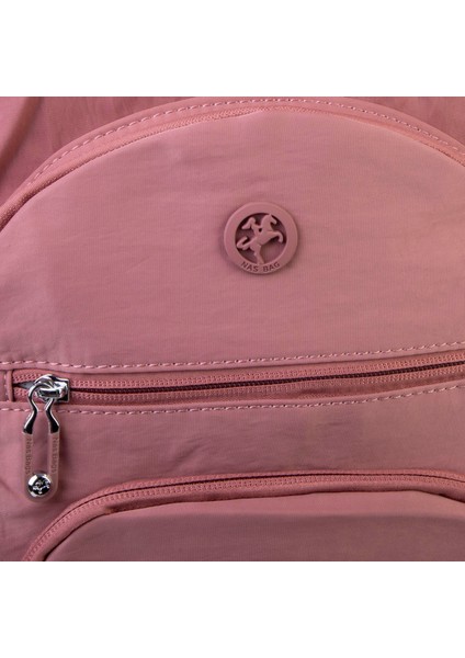 Unisex Hafif Büyük Boy Okul Çantası ve Spor Çantası Çok Gözlü Gül Kurusu modelleri