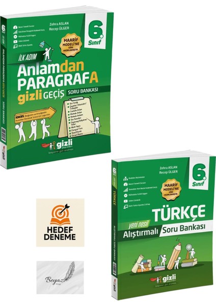 Gizli 6.sınıf Anlamdan Paragrafa Geçiş Alıştırmalı Türkçe Soru Hedef Deneme