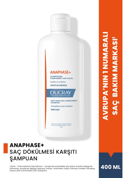 Anaphase+ Saç Dökülmesine Karşı Güçlendirici Şampuan 400 ml – İnce ve Zayıf Telli Saçlar İçin Özel Formül