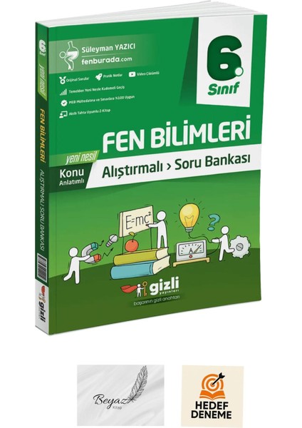 Gizli 6.sınıf Alıştırmalı Fen Bilimleri Soru Bankası Hedef Deneme