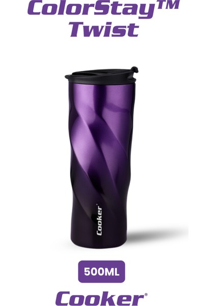 500 ml Çift Katmanlı Paslanmaz Çelik Sızdırmaz Termos – 6 Saat Sıcak, 12 Saat Soğuk, Kaymaz Tabanlı Çay,kahve