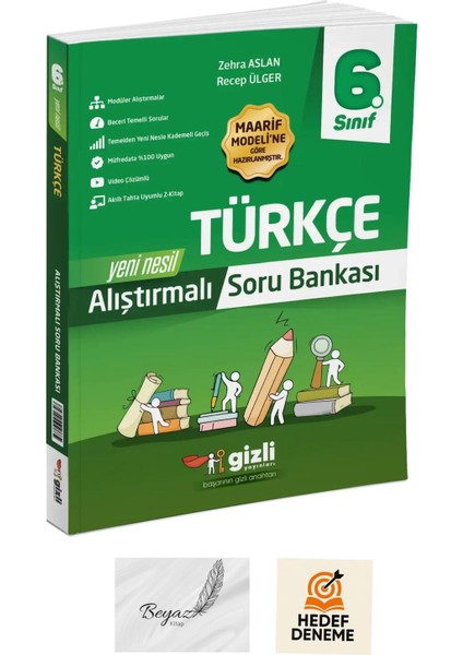 Gizli 6.sınıf Alıştırmalı Türkçe Soru Bankası Hedef Deneme