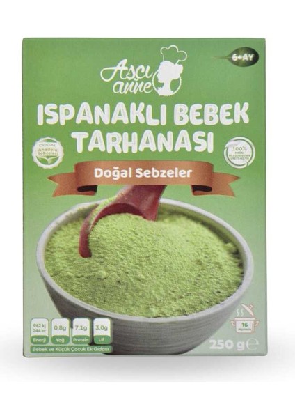 Ispanaklı Ek Gıda 250 gr Süt Alerjisi Olan Bebeklere