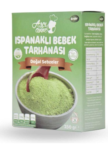 Ispanaklı Ek Gıda 250 gr Süt Alerjisi Olan Bebeklere fiyatları