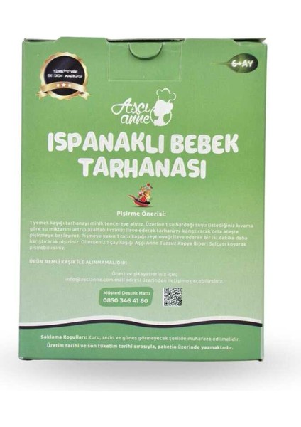 Ispanaklı Ek Gıda 250 gr Süt Alerjisi Olan Bebeklere modelleri