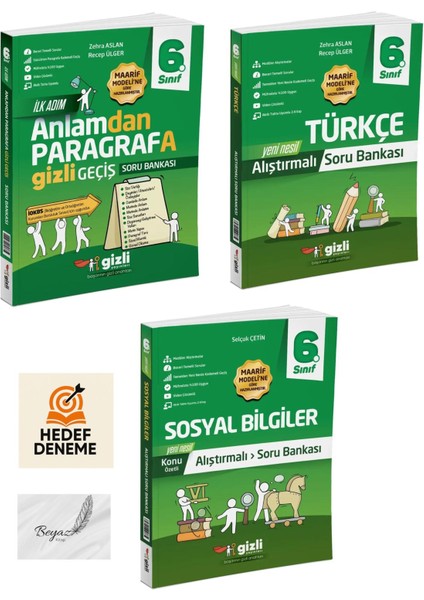 Gizli 6.sınıf Anlamdan Paragrafa Geçiş Alıştırmalı Türkçe Sosyal Bilgiler Soru Hedef Deneme