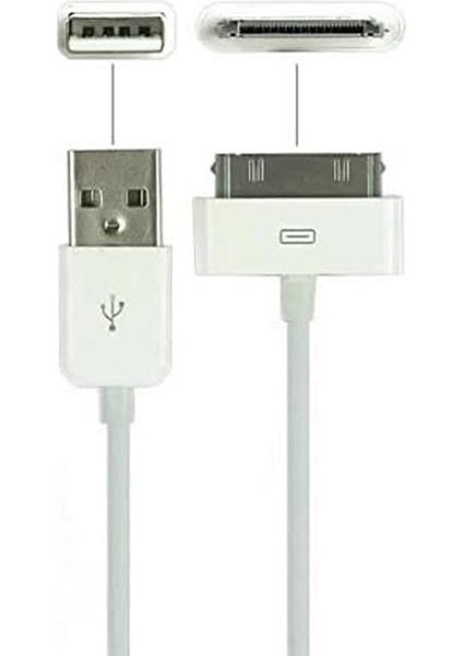 15.5W Çift Girişli Apple iPod iPhone iPad 1-2-3 Şarj Adaptörü + IMF Sertifikalı Makaralı Kablo (Oem) modelleri
