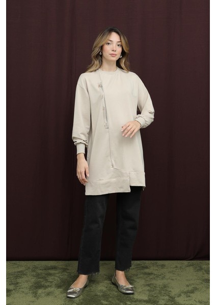 Kadın 10735 Işlemeli ve Fermuarlı Tunik fiyatları