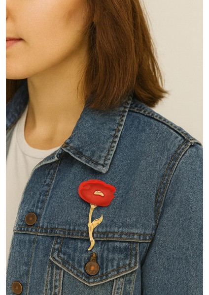 Aşk Gülü Broş Yaka Iğnesi fiyatları