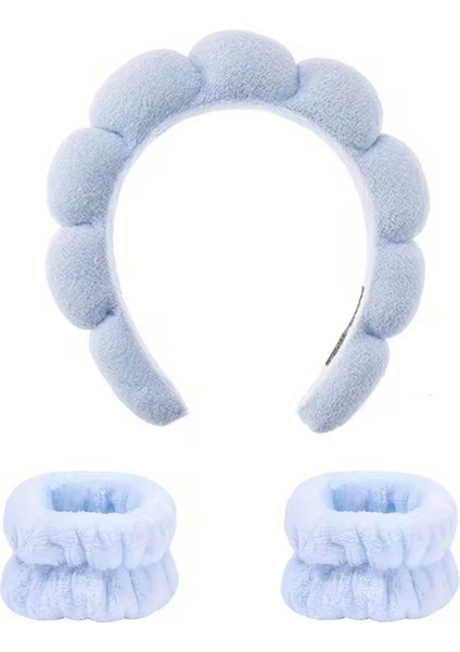 Bulut Saç Bantı ve Bilek Bantı Seti Mavi fırsatları