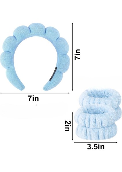 Bulut Saç Bantı ve Bilek Bantı Seti Mavi indirimleri