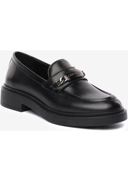 Kadın Siyah Hakiki Deri Loafer Ayakkabı 5K2CA35310