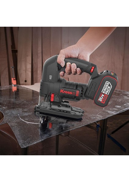 KUE26 20VOLT 4.0AH Li-Ion Çift Akülü Profesyonel Kömürsüz Devir Ayarlı Şarjlı Dekupaj Testere indirimleri