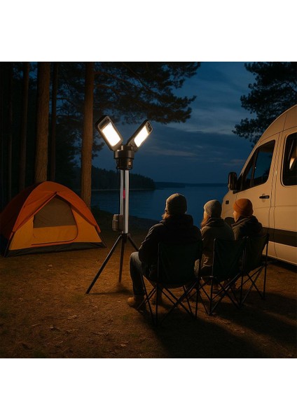 KUF09.9 20VOLT 2000/4500 Lümen Profesyonel Kule Tipi Teleskopik Katlanabilir LED Projektör (Akü Dahil Değildir) fiyatları
