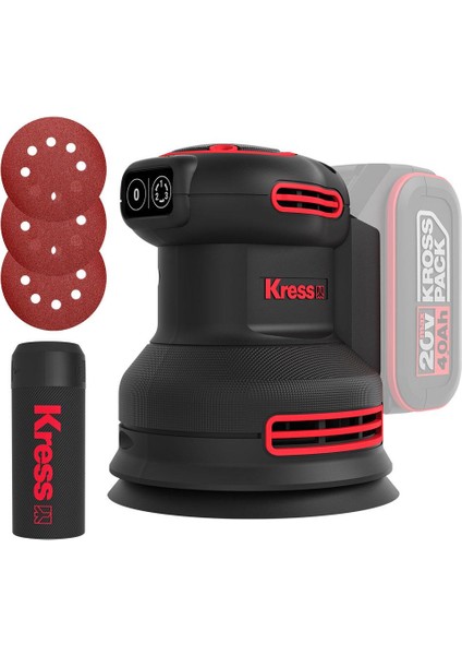 KUD20.9 20VOLT 125MM Kömürsüz Profesyonel Devir Ayarlı Eksantrik Zımpara (Akü Dahil Değildir)