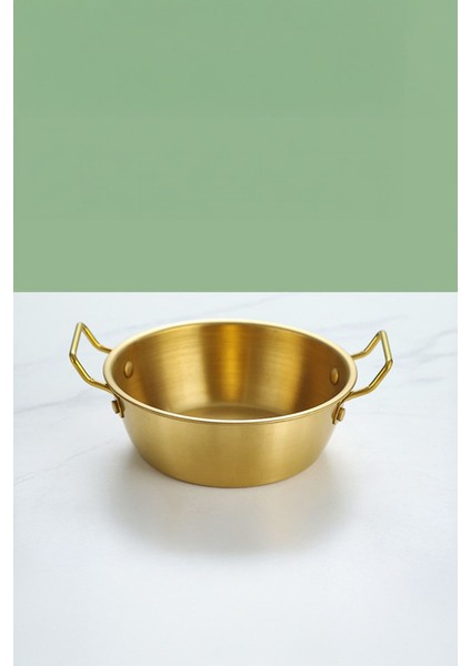 Gold Paslanmaz Çelik Yuvarlak Sunum Tavası – Kulplu Servis Kabı Sosluk 17 cm fiyatları