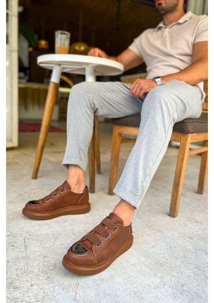 Mirorex Premium Comfort Lastikli Erkek Spor Ayakkabı Taba