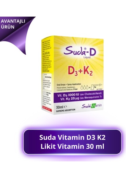 Vitamin D3 K2 Likit Vitamin 30 ml