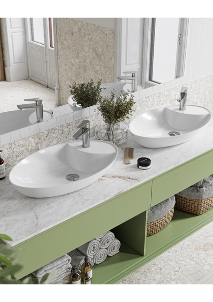 Petra Tezgah Üstü Lavabo 65 Cm. fırsatları