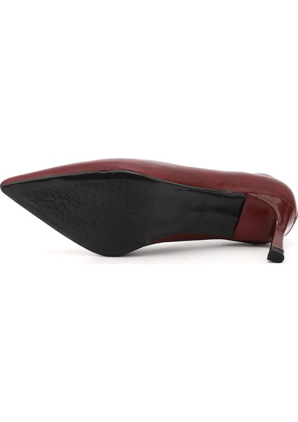 Kadın Bordo Sivri Burun Ince Topuklu Stiletto fırsatları