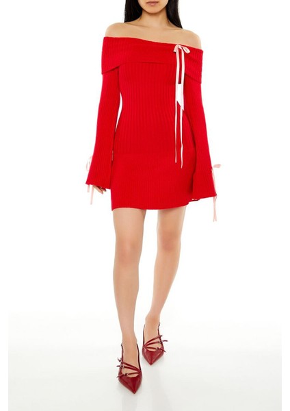 Fiyonk Detaylı Kazak Mini Elbise fiyatları