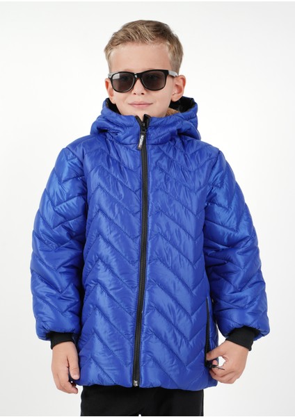 Erkek Çocuk Su ve Rüzgar Geçirmez Içi Welsoftlu Kapüşonlu Mont