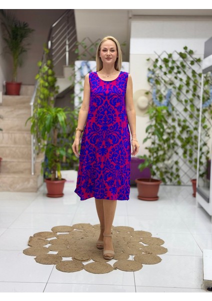 AL40111 Alaçatı Askılı Viskon Elbise