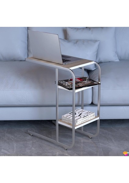 C Yan Sehpa Dar Boy Tekerlekli Çalışma, Atıştırmalık, Yemek, Laptop Sehpası Cordoba modelleri