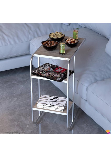 C Yan Sehpa Dar Boy Tekerlekli Çalışma, Atıştırmalık, Yemek, Laptop Sehpası Cordoba fırsatları