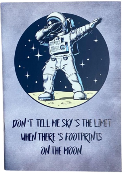 Astronot Temalı Çizgisiz Defter