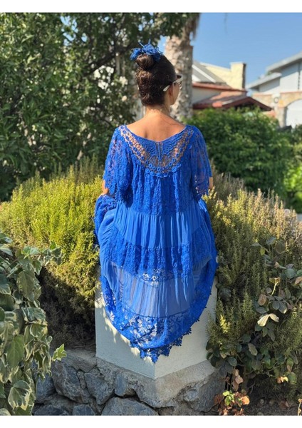 NCC10337 Italyan Ipek Elbise Saks indirimleri