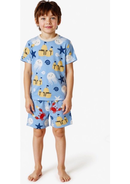 Erkek Çocuk Vegan Ice Cream Pamuklu 2li Pijama Takımı