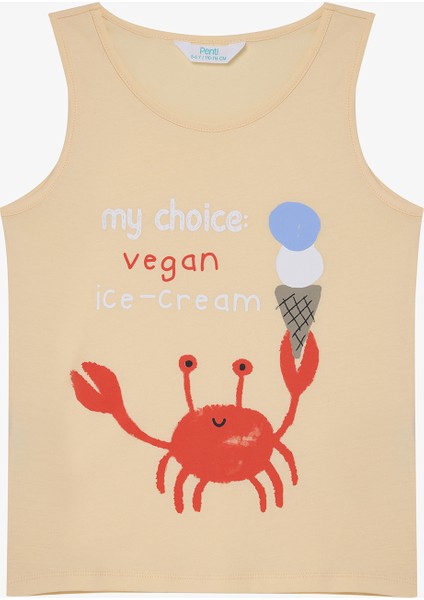 Erkek Çocuk Vegan Ice Cream Pamuklu 2li Pijama Takımı