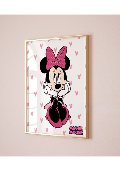 (Çerçevesiz) Minnie Mouse 3lü Kişiselleştirilebilir Poster Seti Çerçevesiz Duvar Posteri 3 Adet fırsatları