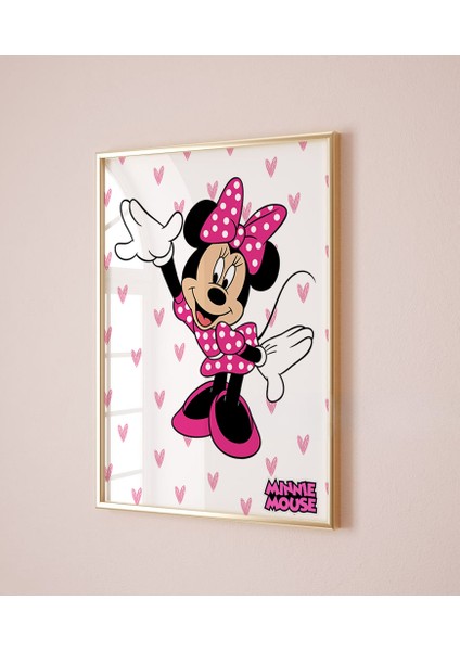 (Çerçevesiz) Minnie Mouse 3lü Kişiselleştirilebilir Poster Seti Çerçevesiz Duvar Posteri 3 Adet